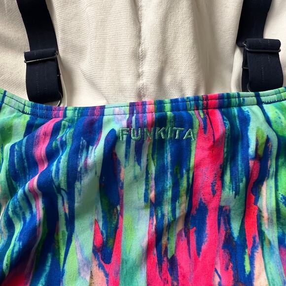 Funkita Ladies Swimsuit Brush Strokes Ruched One Piece Size 34 $110 - Picture 6 of 8